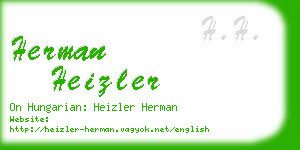 herman heizler business card